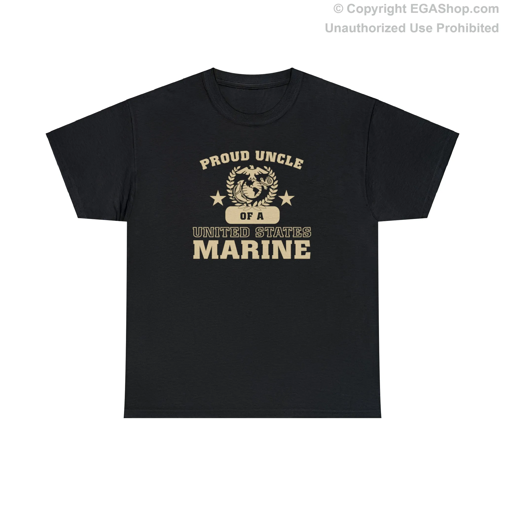 T-Shirt: Proud Uncle of a Marine (Varsity Style, Color Choices)