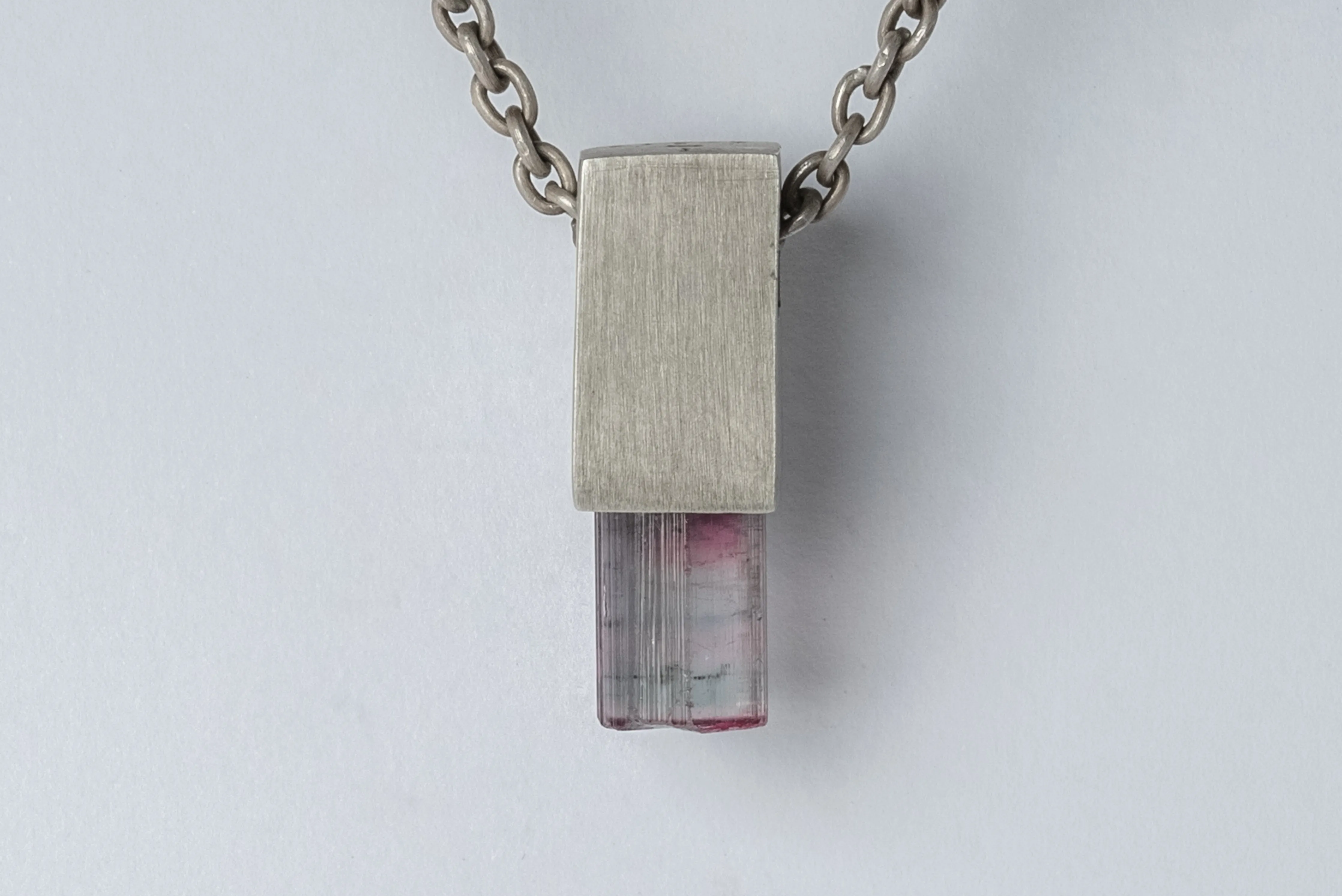 Talisman Cuboid Necklace SPECIMEN (Rubellite, DA RBL)