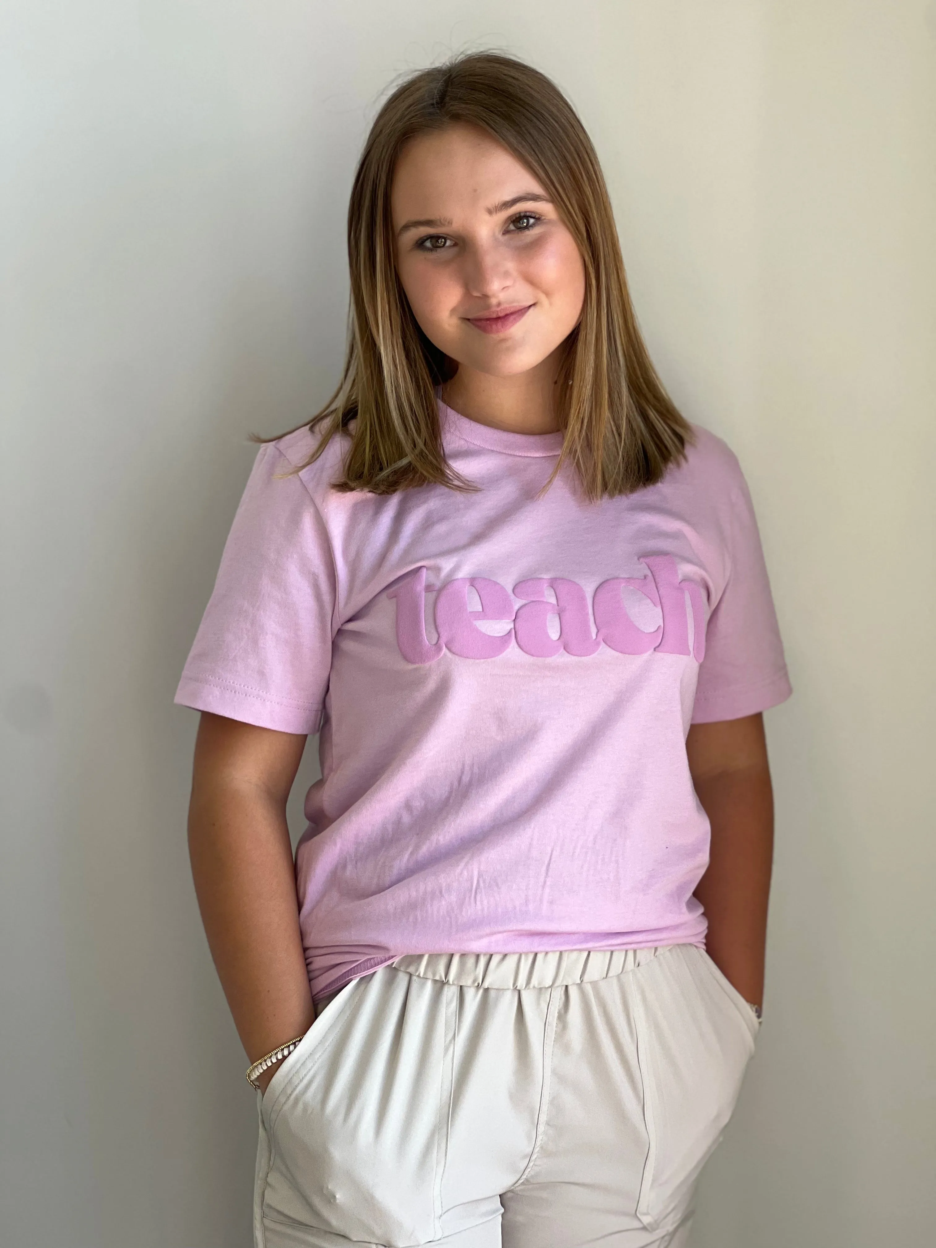 Teach Puff Print Graphic Tee **HANG DRY ONLY**