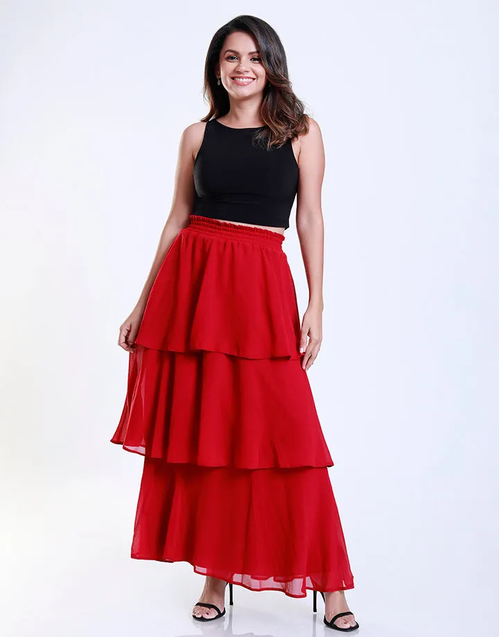 Tiered Maxi Skirt