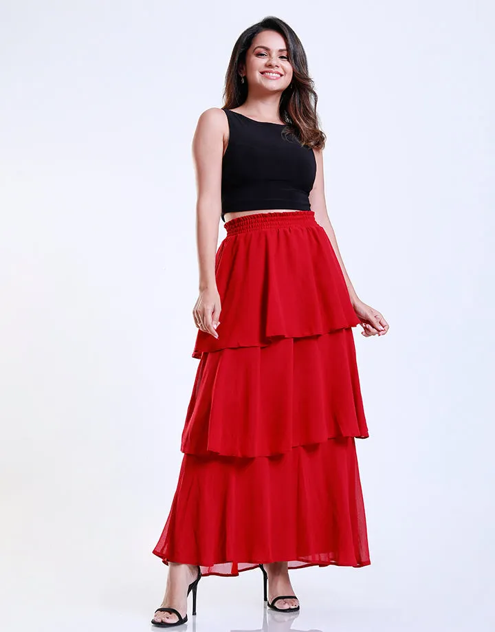 Tiered Maxi Skirt