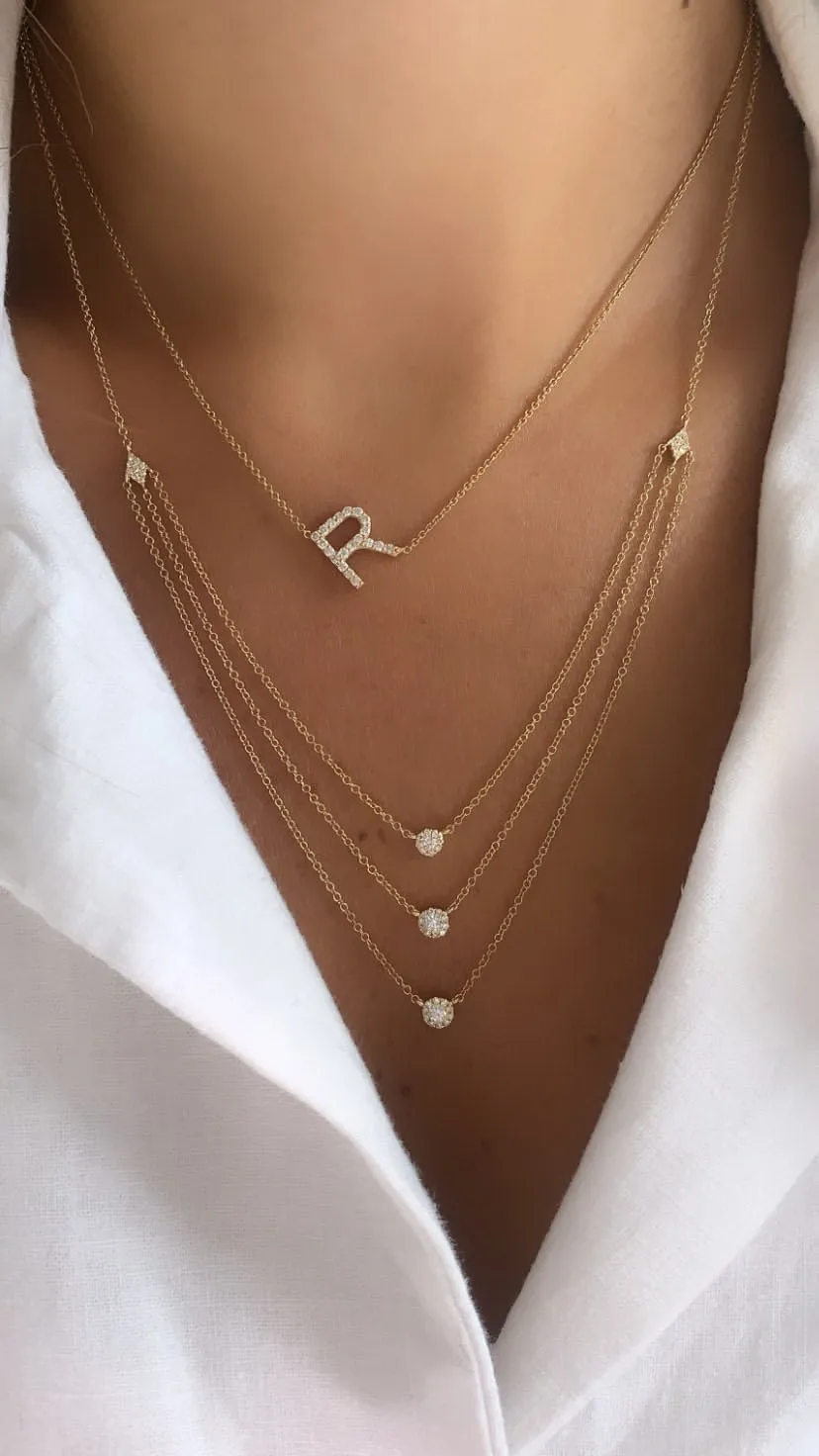 Triple Row Diamond Necklace