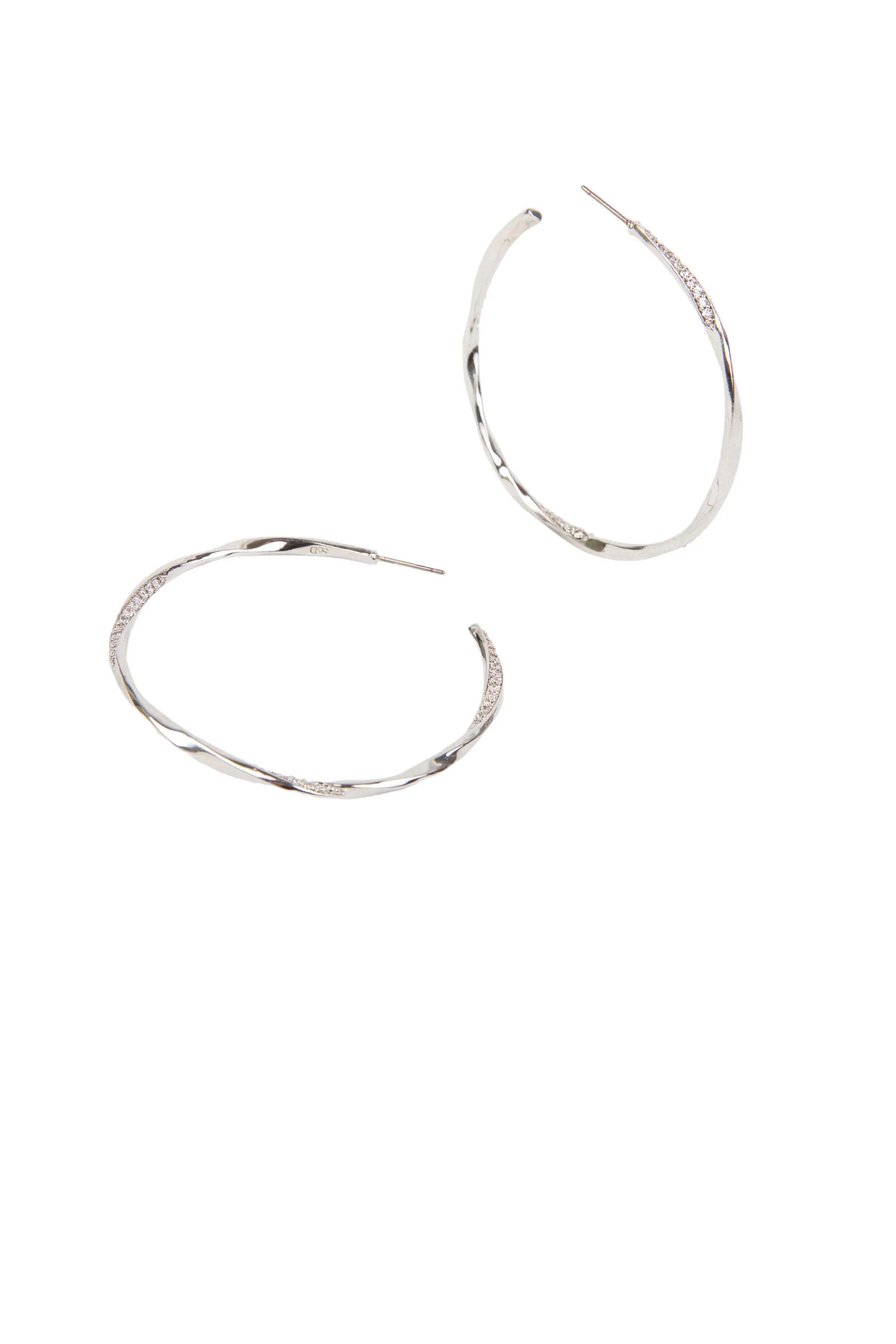 Twist Pave Hoops