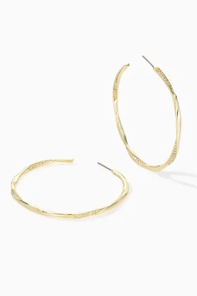 Twist Pave Hoops