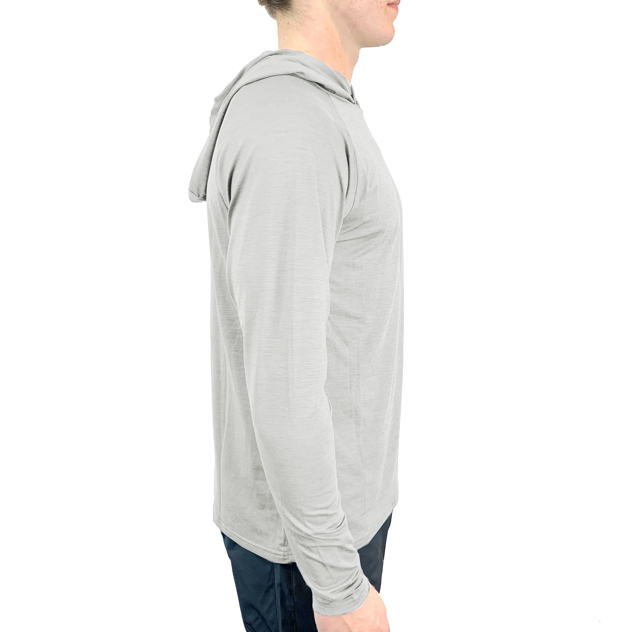 UV Performance L/S Hooded Tech Top - Silver