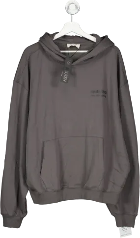 Vanquish Grey Signature Collection Oversized Pullover Hoodie UK XL