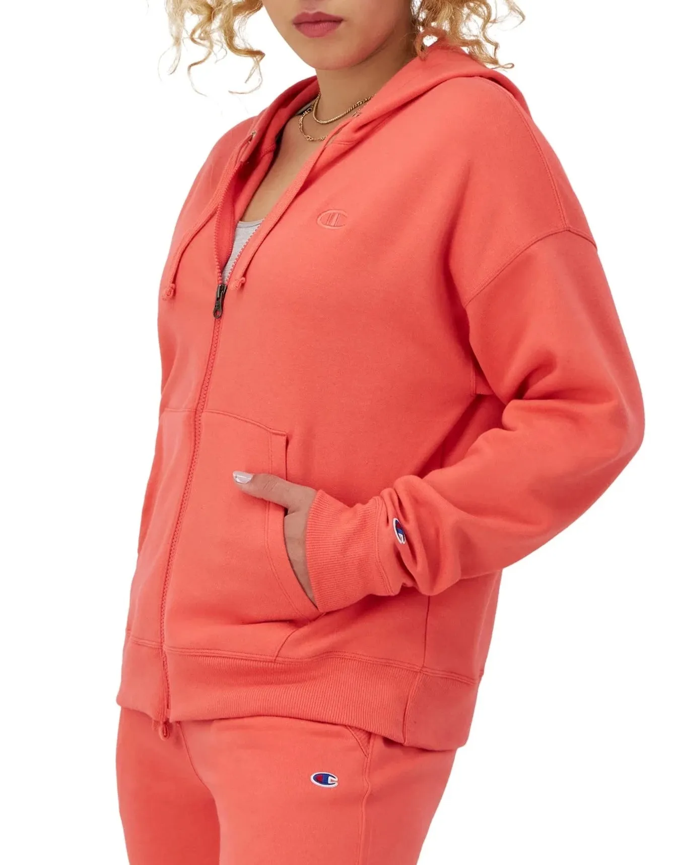 Women's C Logo Powerblend Zip-Up Hoodie