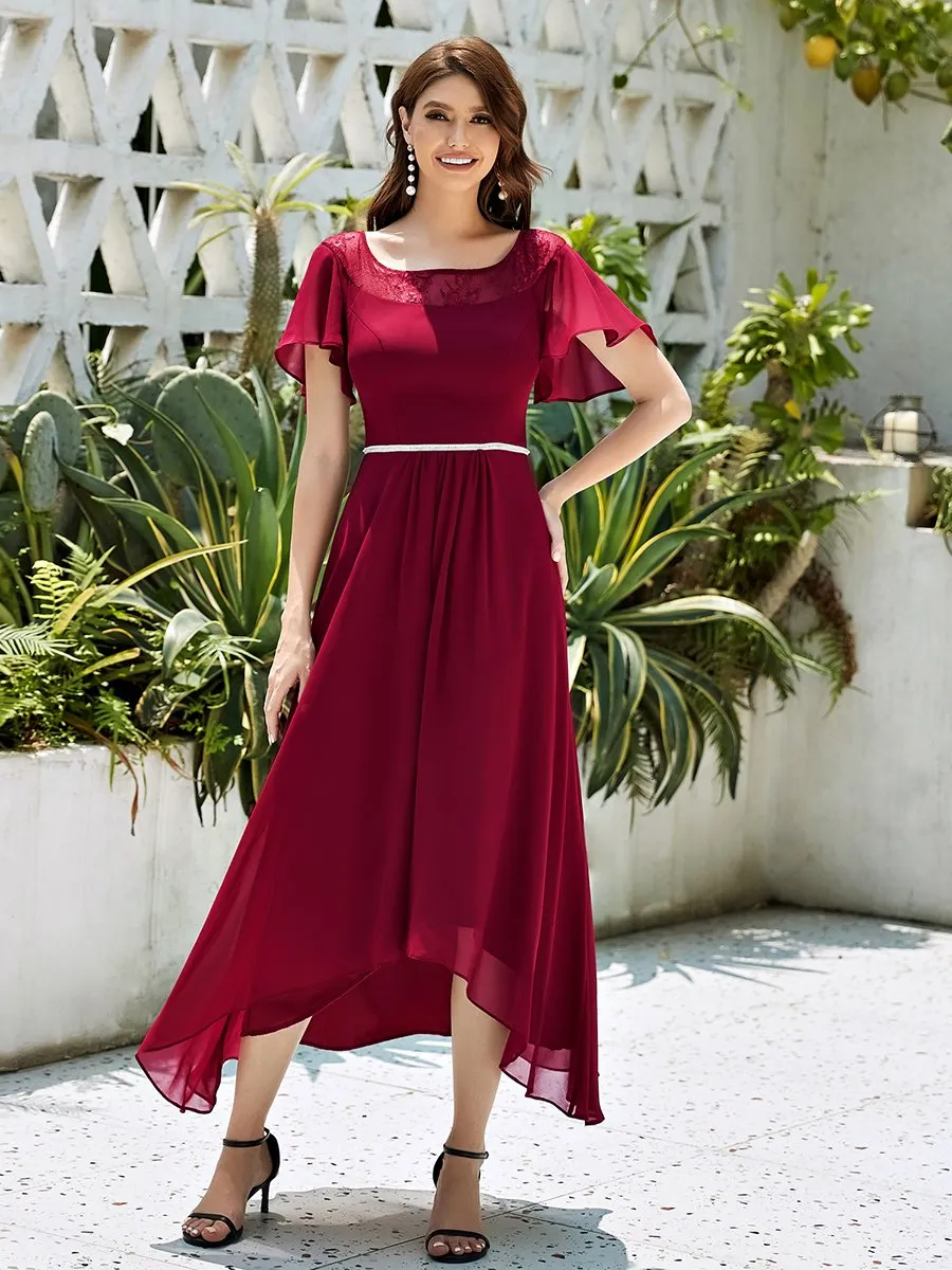 Women's Casual Boat Neck A-Line Midi Dress Wholesale