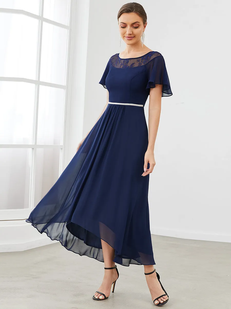 Women's Casual Boat Neck A-Line Midi Dress Wholesale