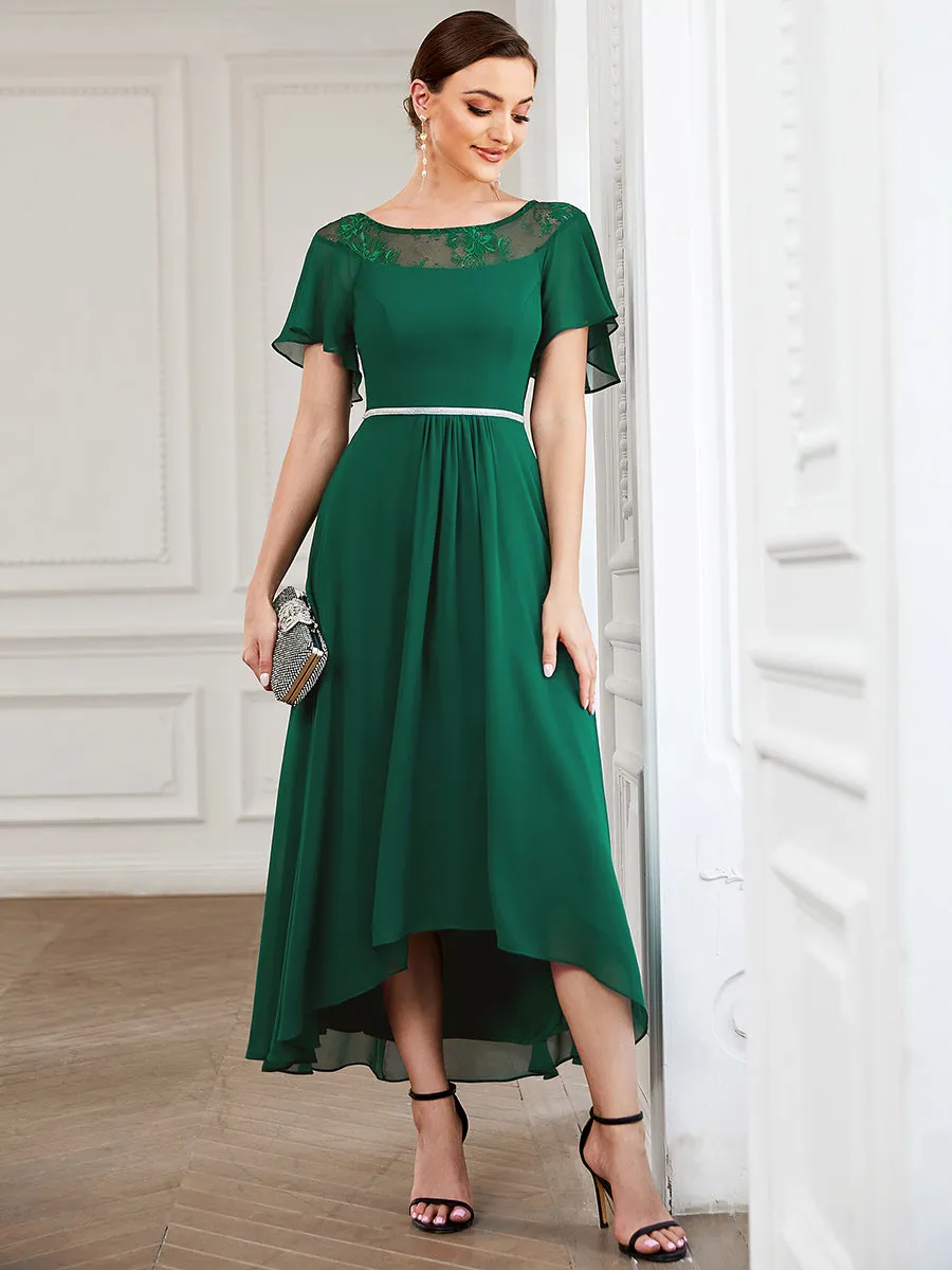 Women's Casual Boat Neck A-Line Midi Dress Wholesale