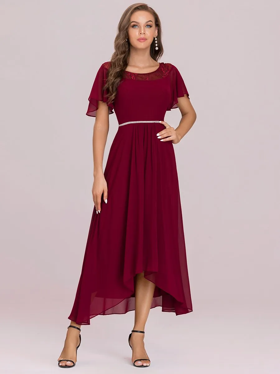 Women's Casual Boat Neck A-Line Midi Dress Wholesale