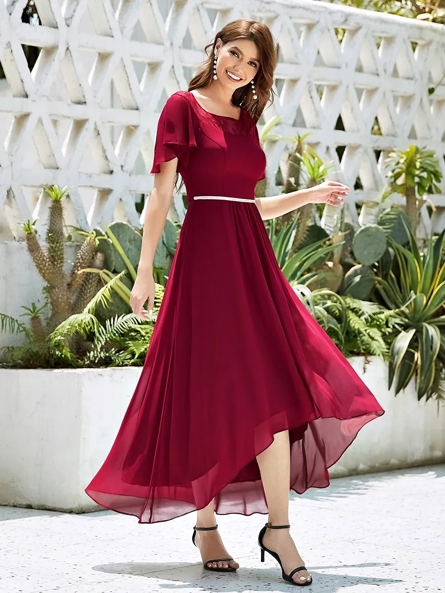 Women's Casual Boat Neck A-Line Midi Dress Wholesale