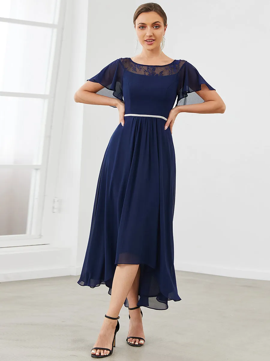 Women's Casual Boat Neck A-Line Midi Dress Wholesale