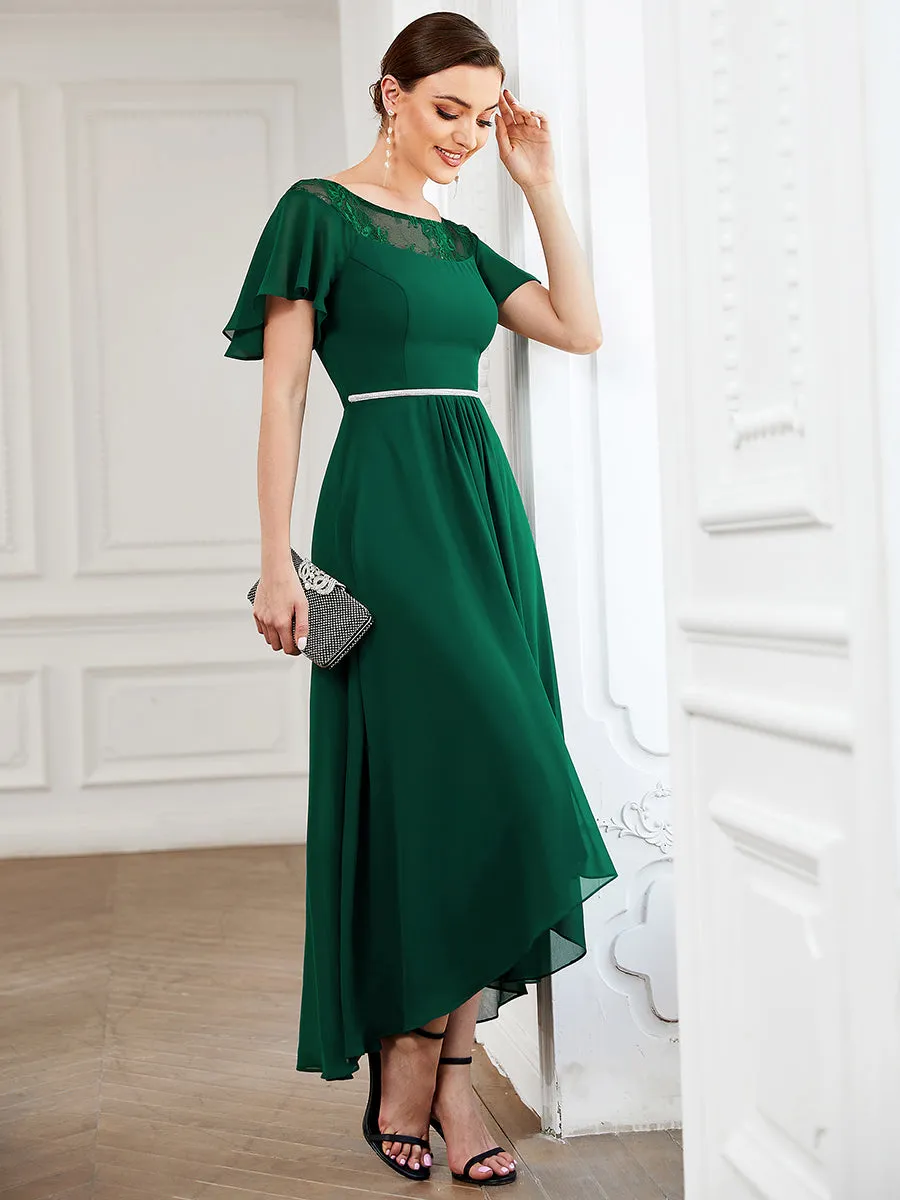 Women's Casual Boat Neck A-Line Midi Dress Wholesale