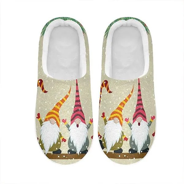 Women's Casual Santa Claus Flat Cotton Slippers 18553030S