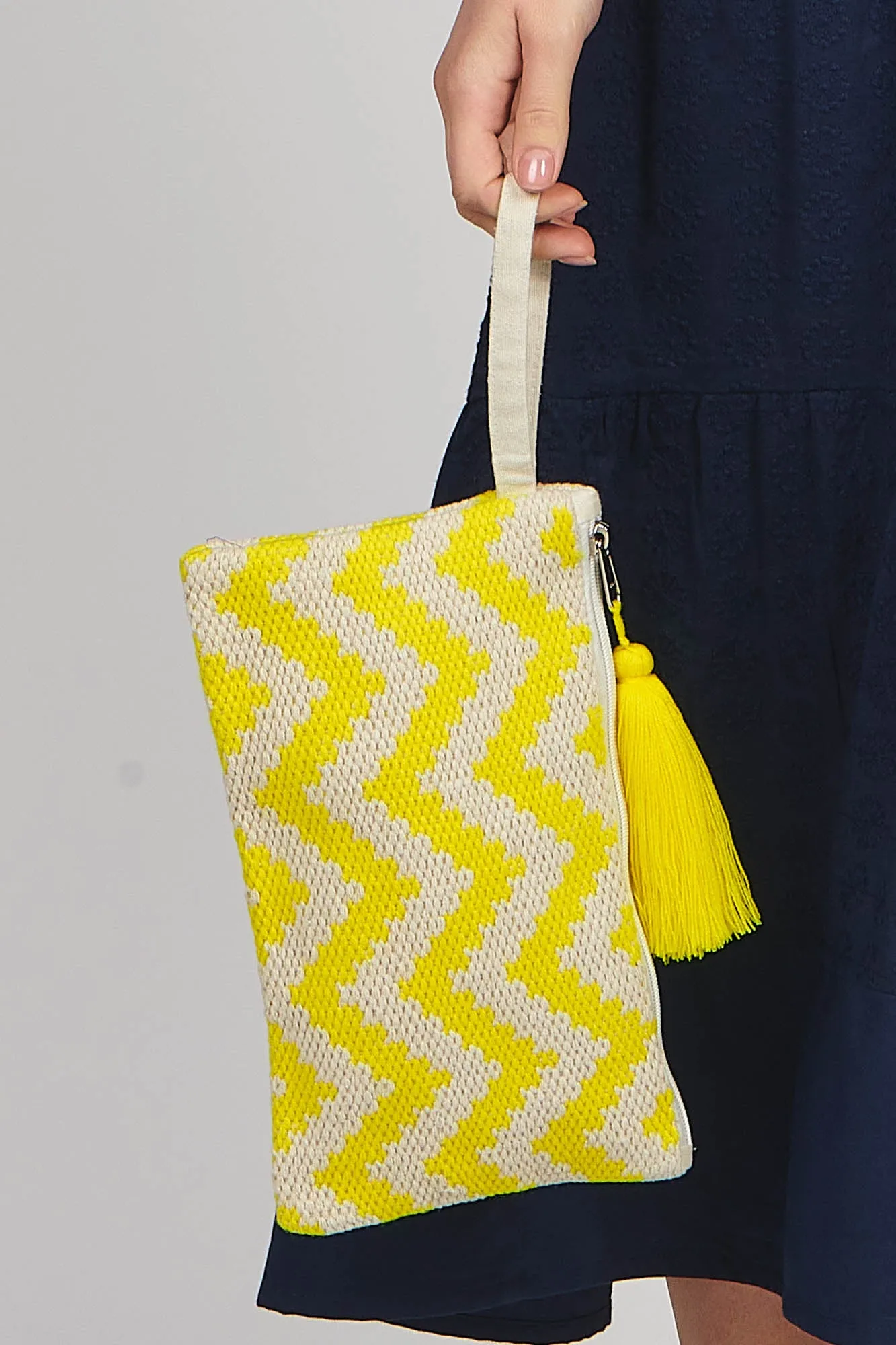 Zig Zag Pouch Bag Lemon